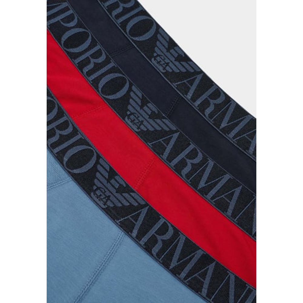 Emporio Armani Underwear Blaue Baumwoll-Shorts