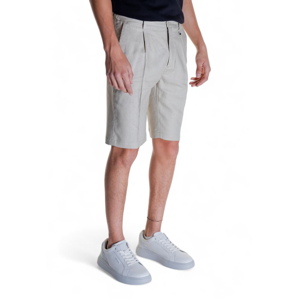 Antony Morato Beigefarbene Leinen-Bermuda-Shorts