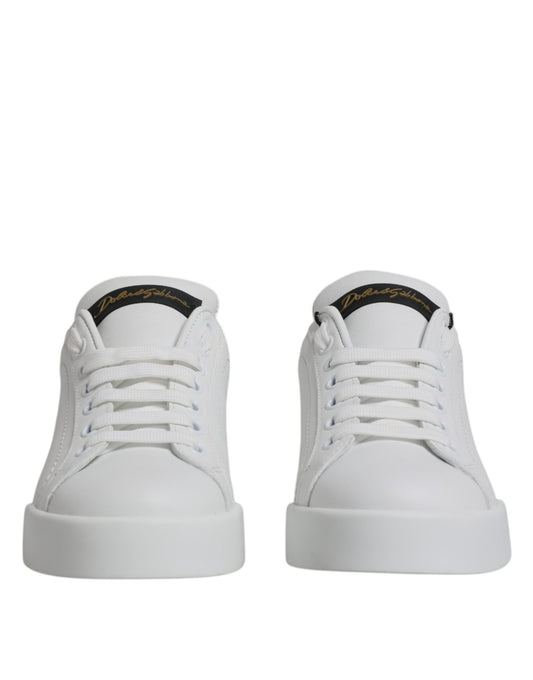 Dolce & Gabbana Weißes Leder Klassische Low Top Sneakers Schuhe