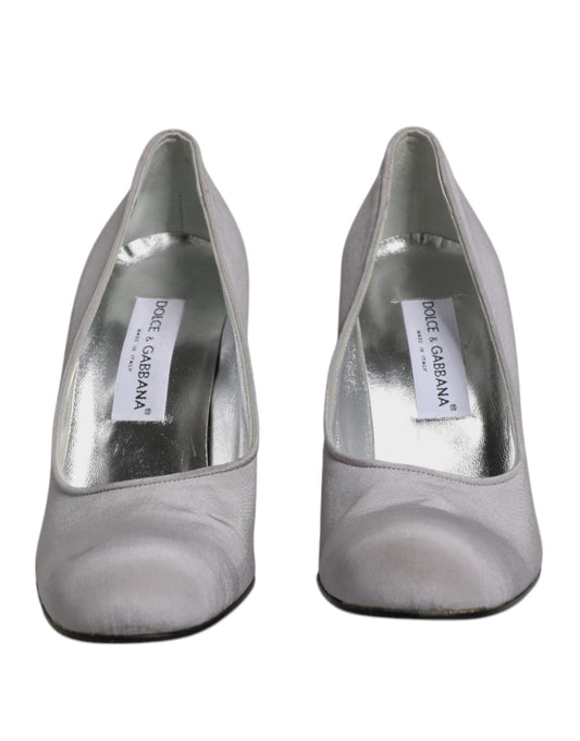 Dolce & Gabbana Graue Wildleder Leder Hochhackige Pumps Schuhe