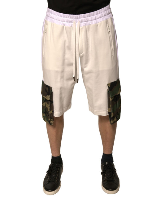 Dolce & Gabbana Beige Baumwolle Männer Casual Cargo Bermuda Shorts