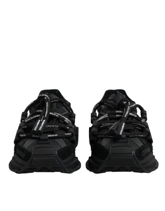 Dolce & Gabbana Schwarz Low Top Space Lace Up Sneakers Schuhe