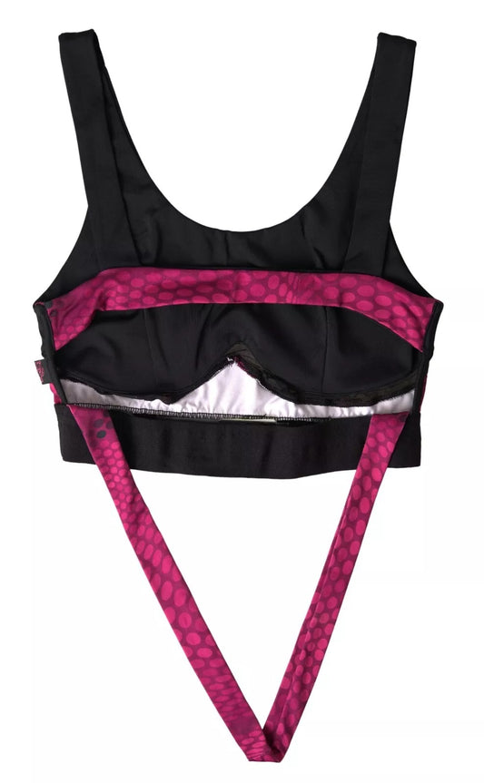 Plein Sport Schwarz Fuchsia Logo Athlet Hannah BH Unterwäsche