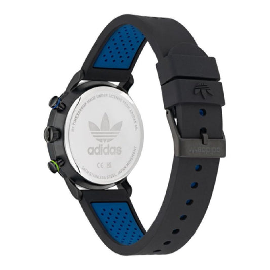 Adidas Schwarze Synthetik Sportuhr