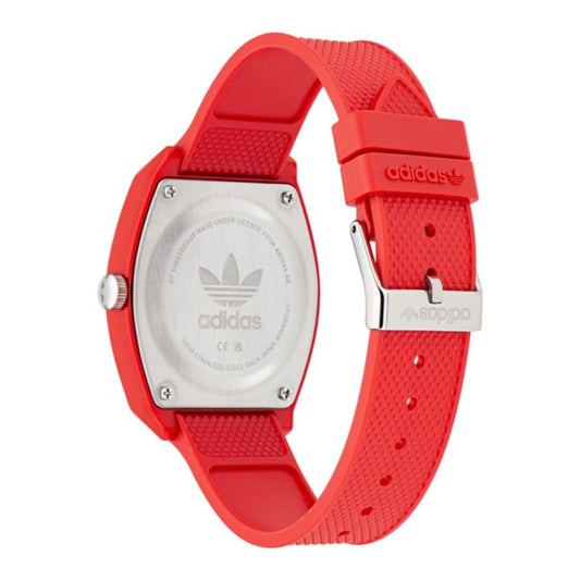 Adidas Rote Synthetik-Sportuhr