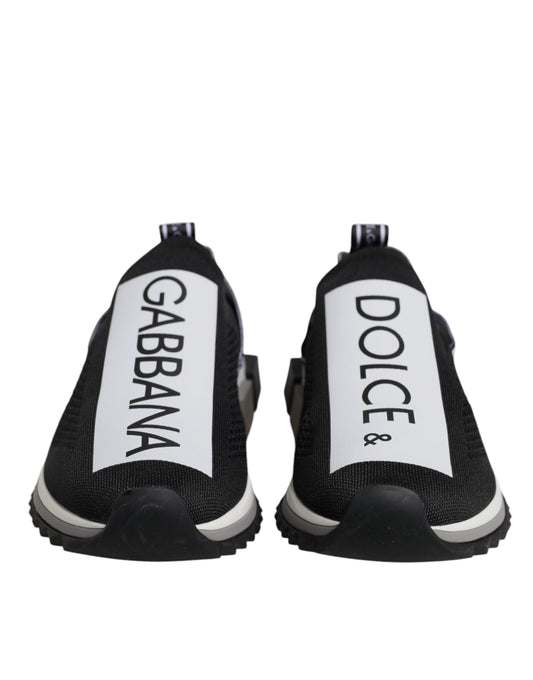 Dolce & Gabbana Schwarz Weiß Slip On Sorrento Sneakers Schuhe