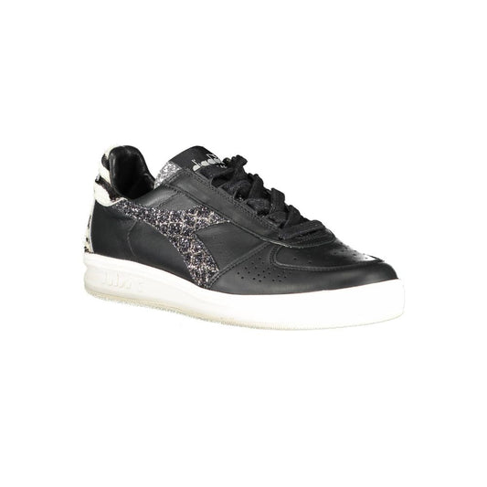 Diadora Schwarzes Leder Damen Sneaker