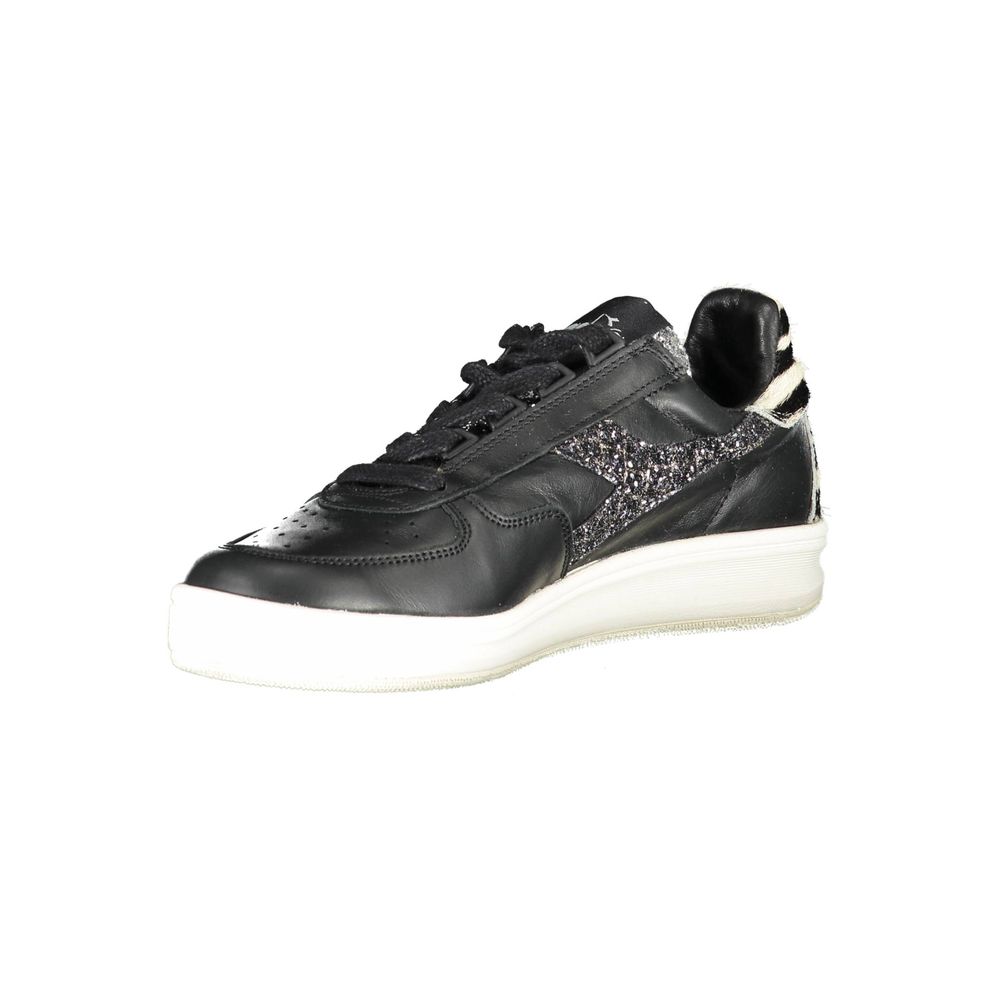 Diadora Schwarzes Leder Damen Sneaker