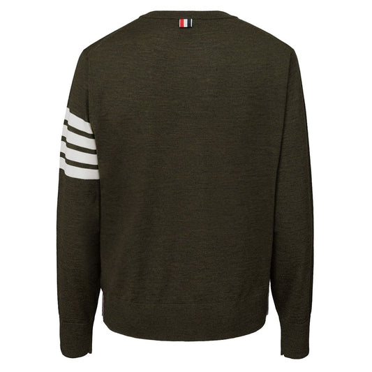 Thom Browne Grüner Woll-Sweatshirt