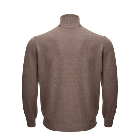 KANGRA Brauner Rollkragenpullover aus Wolle