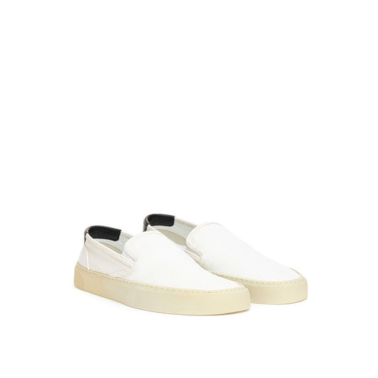 Saint Laurent Weiße Low-Top Sneaker aus Baumwolle