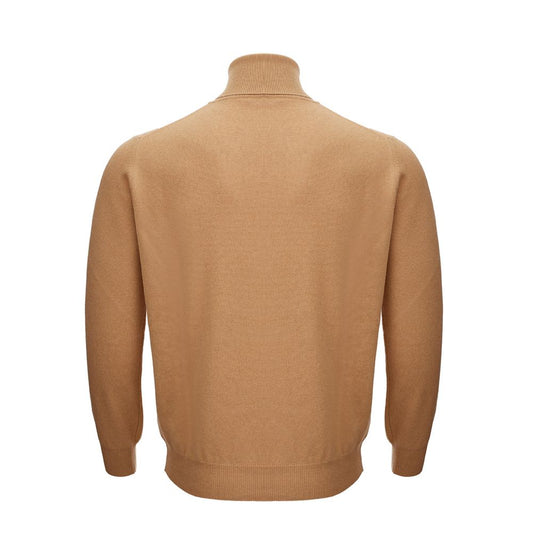 KANGRA Eleganter Pullover aus brauner Wolle für Männer