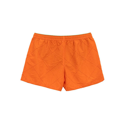 Bottega Veneta Orangefarbene Polyamid-Badeshorts
