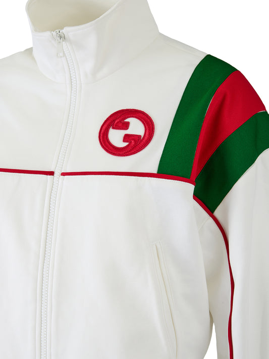 Gucci Weißes Polyester-Logo-Sweatshirt