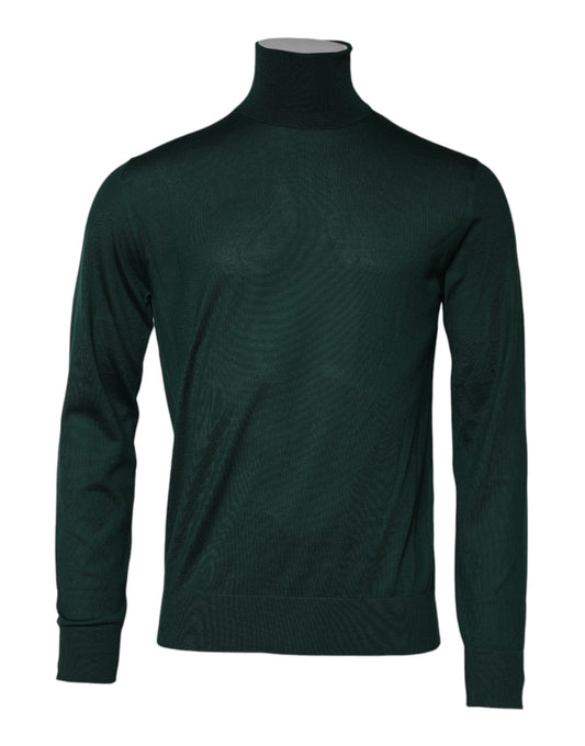 Dolce & Gabbana Grüner Kaschmir-Strickpullover für Männer