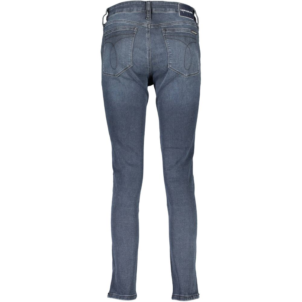 Calvin Klein Blaue Baumwoll-Skinny-Jeans für Frauen
