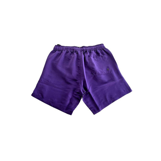 Trussardi Beachwear Lila Badeshorts aus Polyester