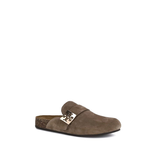 Tory Burch Braune Kalbshaut Bos Taurus Mules