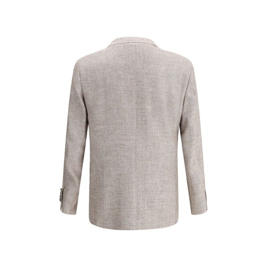 Brunello Cucinelli Leichter Brauner Leinenblazer