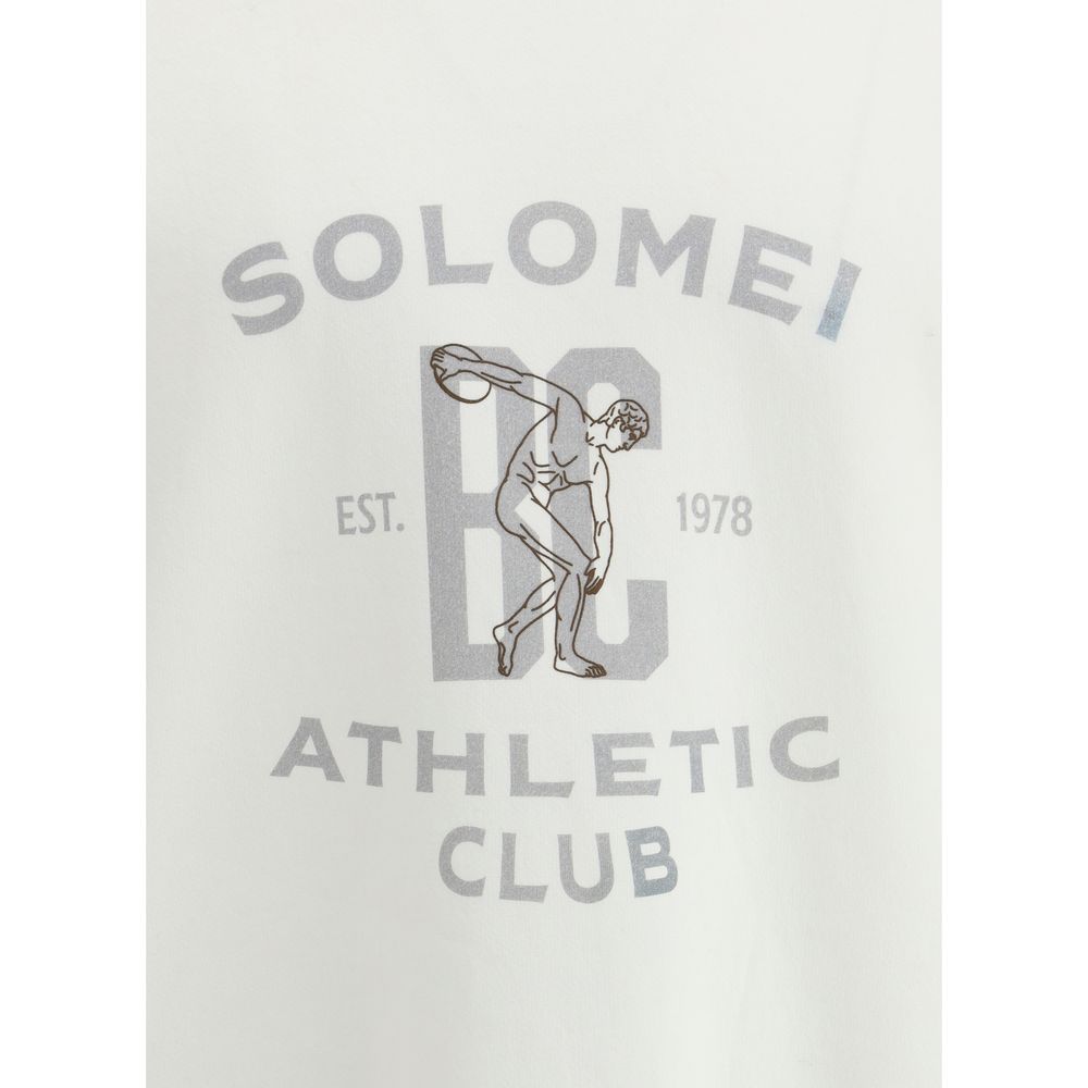 Brunello Cucinelli Baumwoll-Sweatshirt in Reinweiß