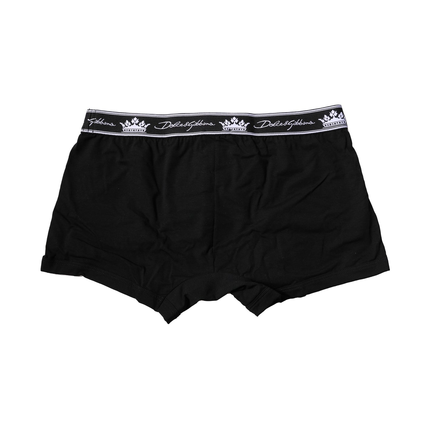 Dolce & Gabbana Schwarze Cotton Stretch Regular Boxer Unterwäsche