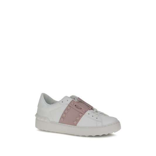 Valentino Garavani Weiße Kalbshaut Bos Taurus Sneakers mit niedrigem Schaft