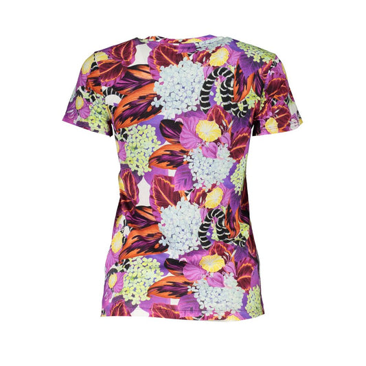 Cavalli Class Lila Baumwolle Frauen T-Shirt
