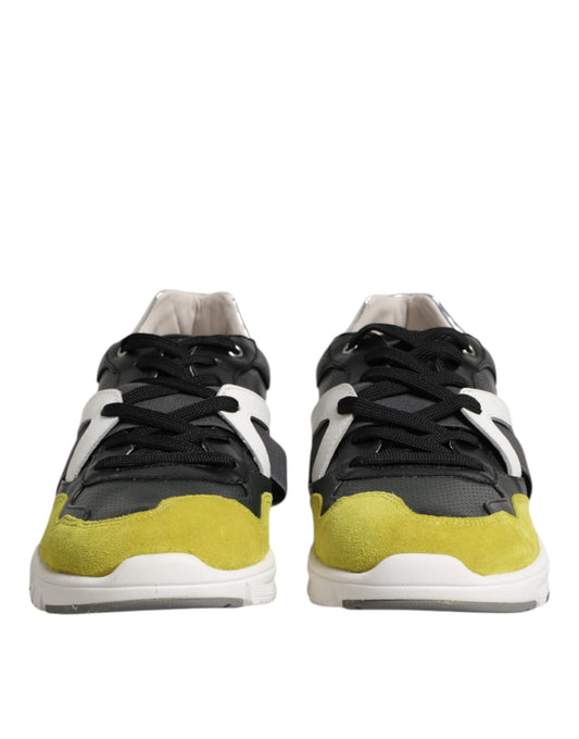 Dolce & Gabbana Multicolor Lace Up Low Top Männer Turnschuhe Schuhe