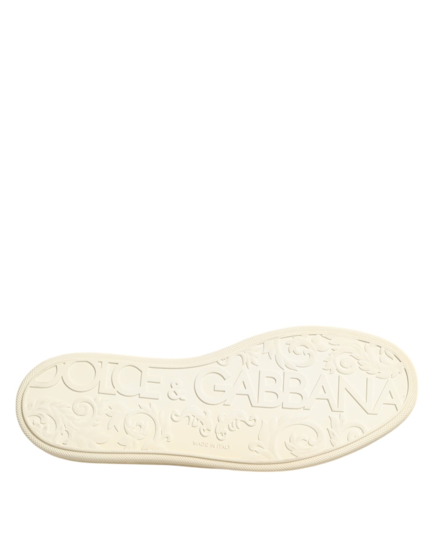 Dolce & Gabbana Schwarz Leder Bee Crown Low Top Sneakers Schuhe