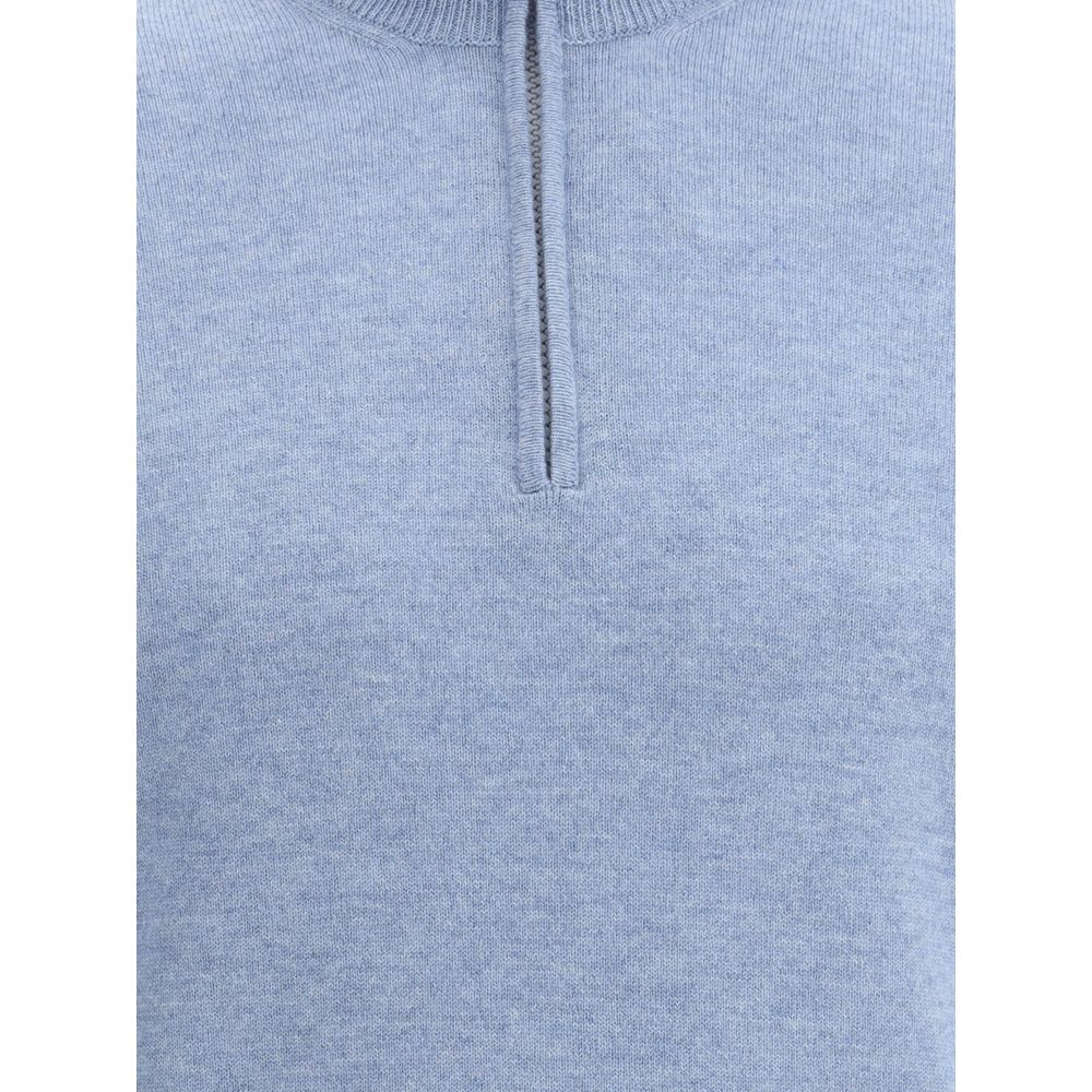 Brunello Cucinelli Hellblauer Kaschmir-Pullover