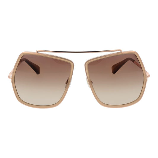 Max Mara Beige Metall-Sonnenbrille