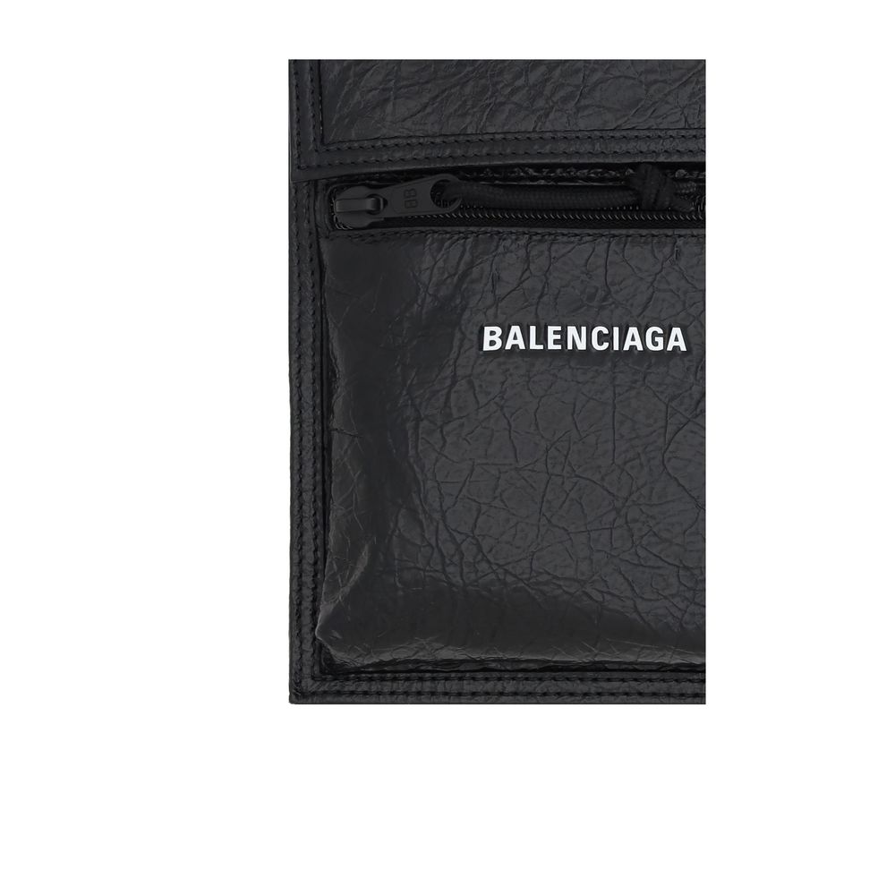 Balenciaga Schwarze Schultertasche aus Kalbsleder Bos Taurus