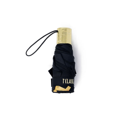 Alviero Martini Prima Classe Schwarzer Nylon-Regenschirm