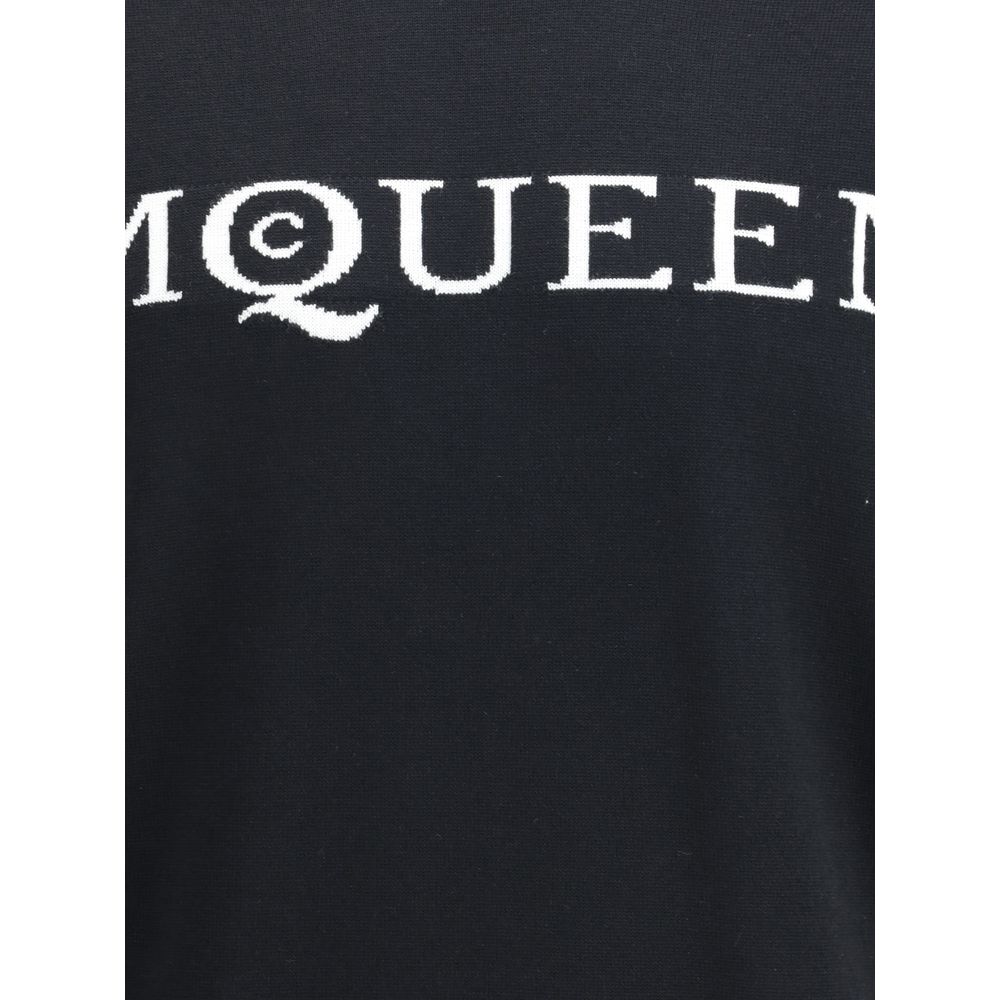Alexander McQueen Schwarzer Woll-Sweatshirt