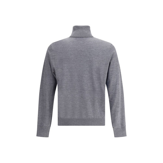 Dsquared² Grauer Rollkragenpullover aus Fleece-Wolle