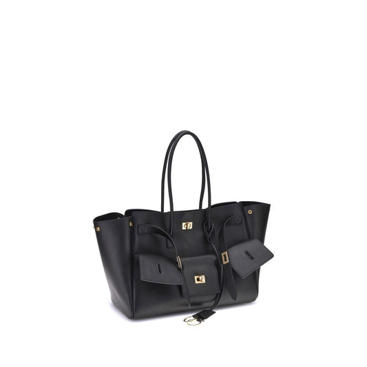Balenciaga Schwarze Kalbshaut Bos Taurus Schultertasche