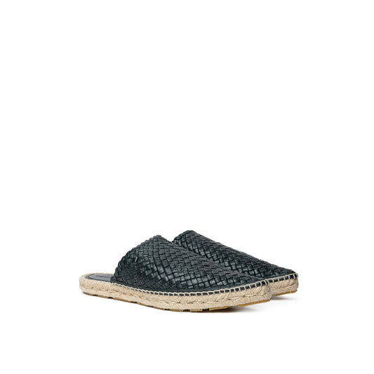 Bottega Veneta Grüne Leder-Espadrilles