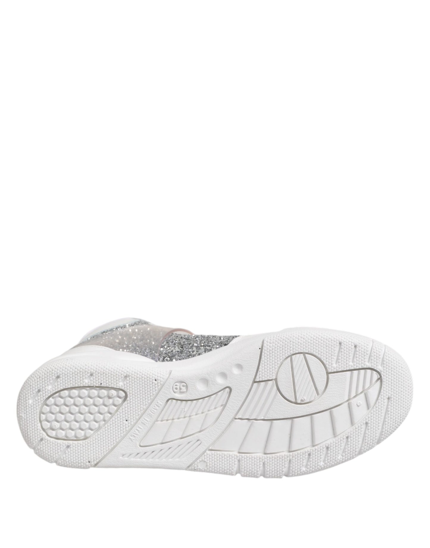 Chiara Ferragni Weiß Silber High Top Frauen Turnschuhe Schuhe