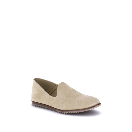 Pedro García Beigefarbene Kalbshaut Bos Taurus Slip-On Loafer