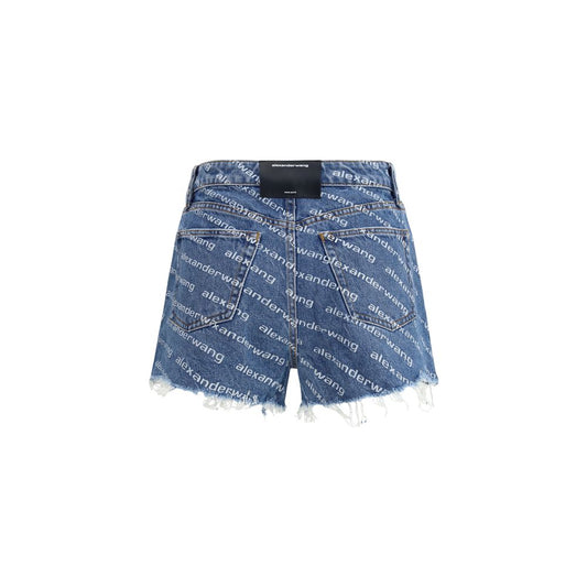 Alexander Wang Blaue Baumwoll-Bermuda-Shorts