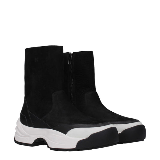 Kenzo Schwarze Lederstiefeletten