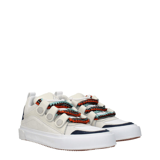 Marcelo Burlon Beigefarbene Leder-Sneaker mit niedrigem Schaft