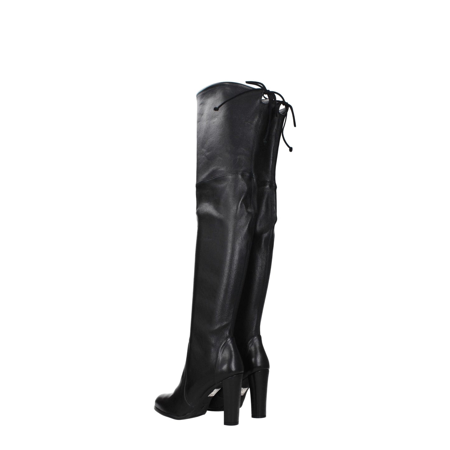 Stuart Weitzman Schwarzes Leder Over The Knee