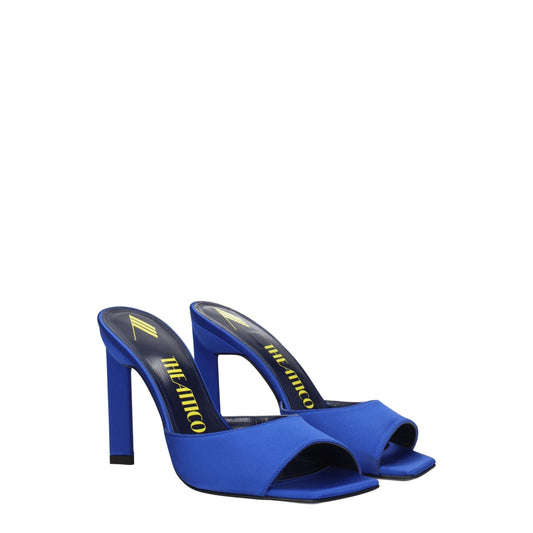 The Attico Satin-Stilettos in Blau