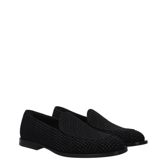 Dolce & Gabbana Slipper aus schwarzem Samt