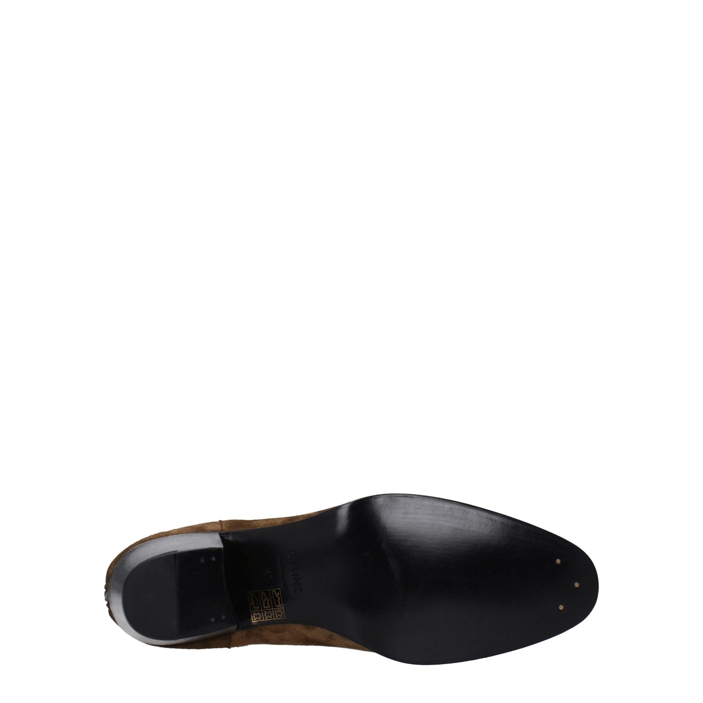 Celine Braune Lederstiefeletten