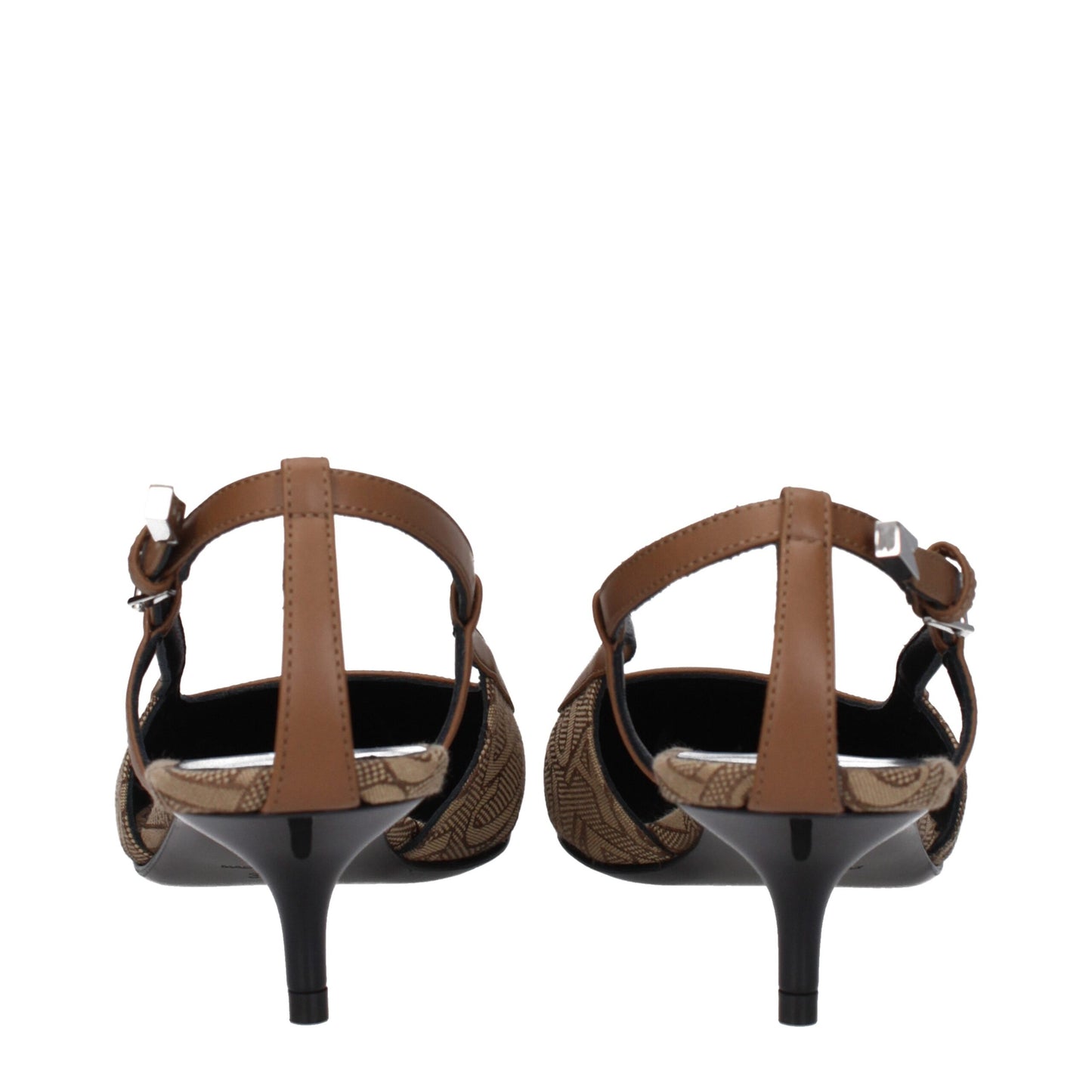 Versace Beigefarbene Stoffpumps mit mittlerem Absatz