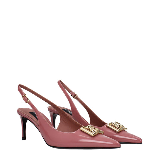 Dolce & Gabbana Rosa Leder Pumps mit hohem Absatz
