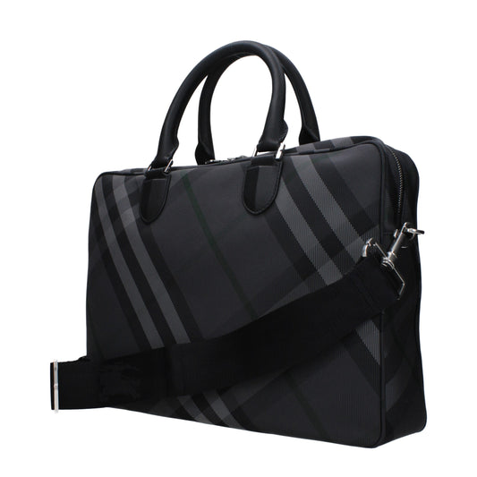Burberry Grau Stoff Business- und Laptop-Tasche