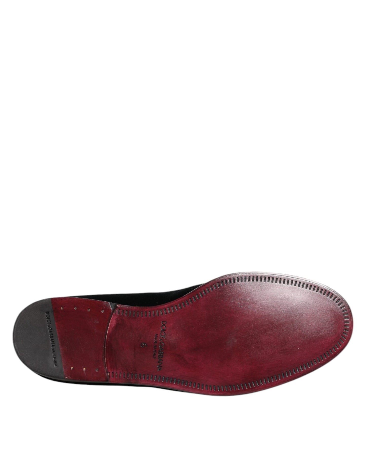 Dolce & Gabbana Schwarzer Samt Loafers Formal Männer Kleid Schuhe